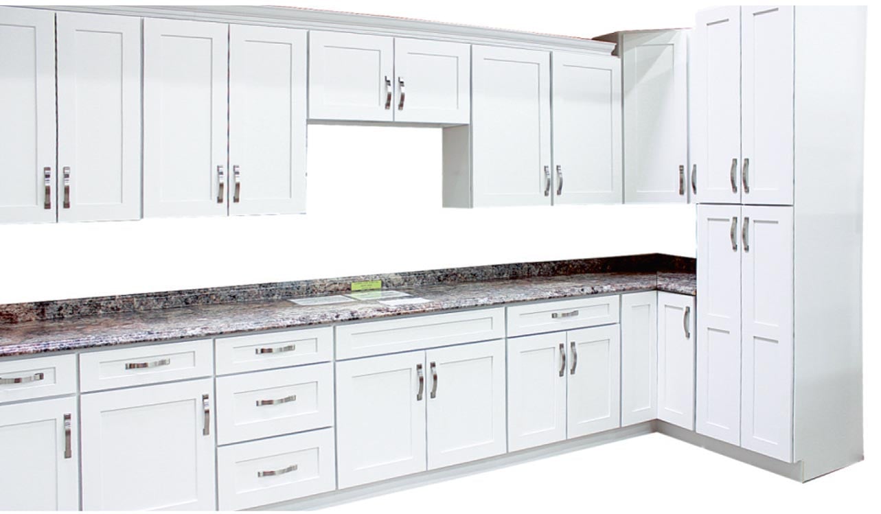 Arctic White Shaker Cabinets