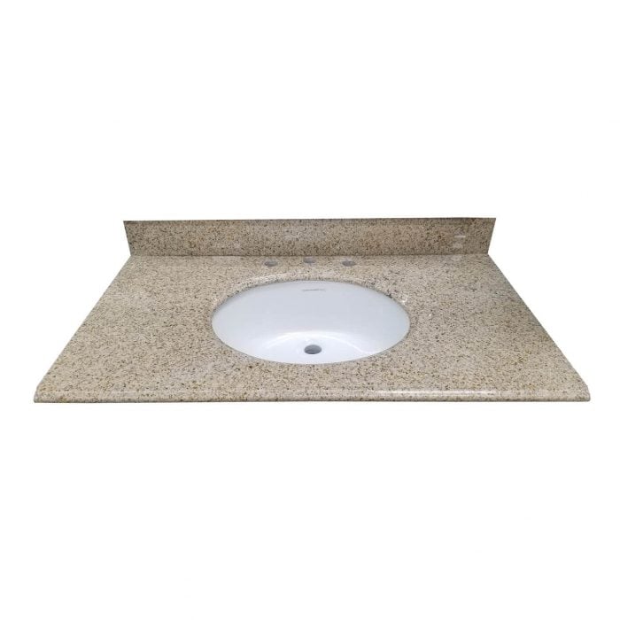 Beige Oval Granite Vanity Top