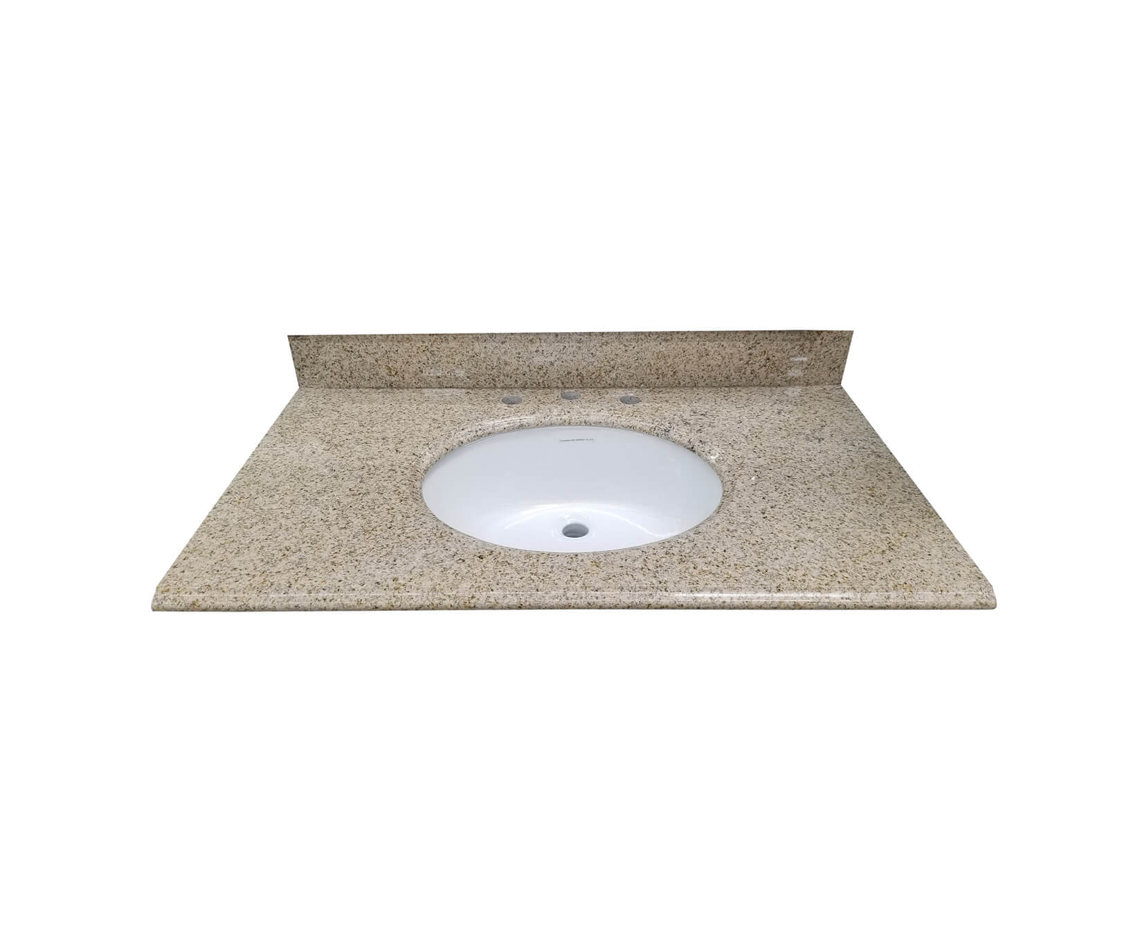 Beige Oval Granite Vanity Top