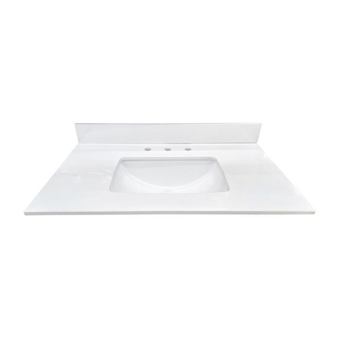 Glacier White Crushed Marble Vanity Top