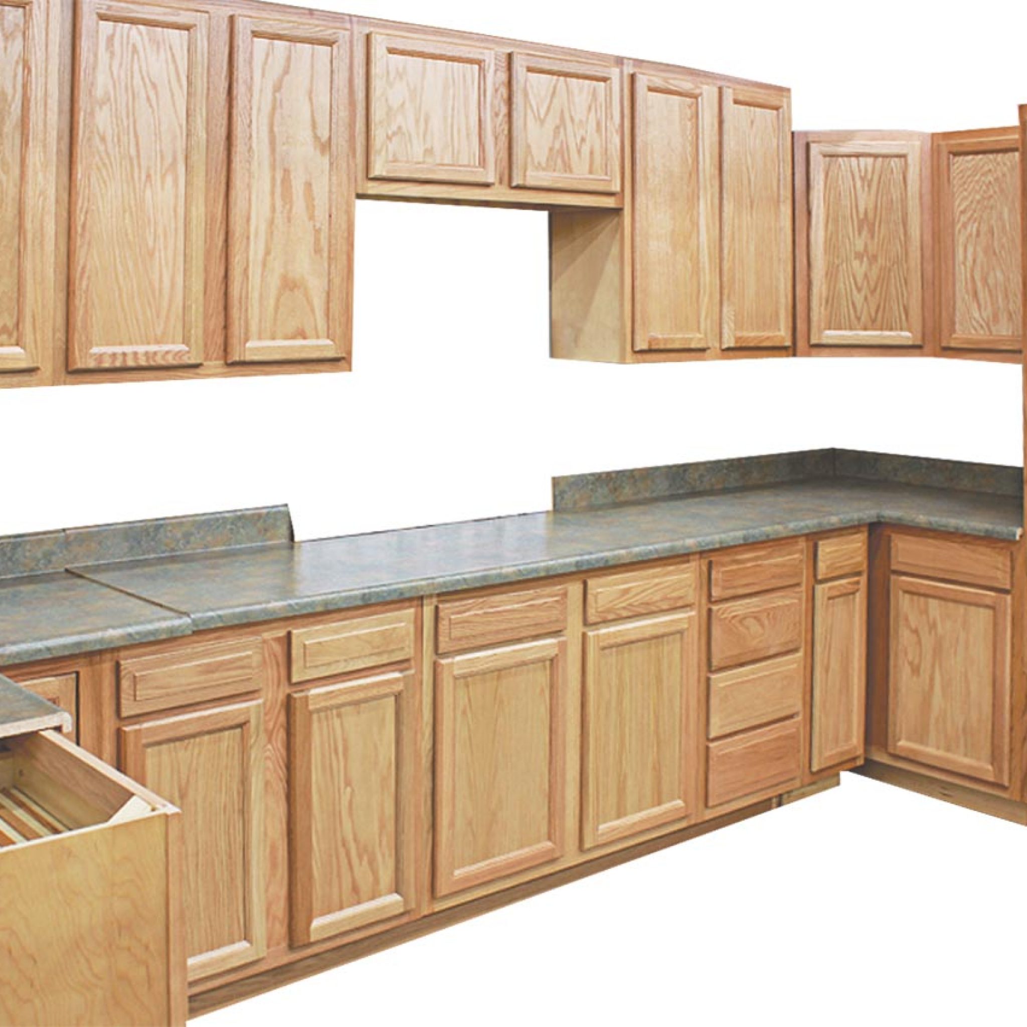 Oak effect kitchen units sales