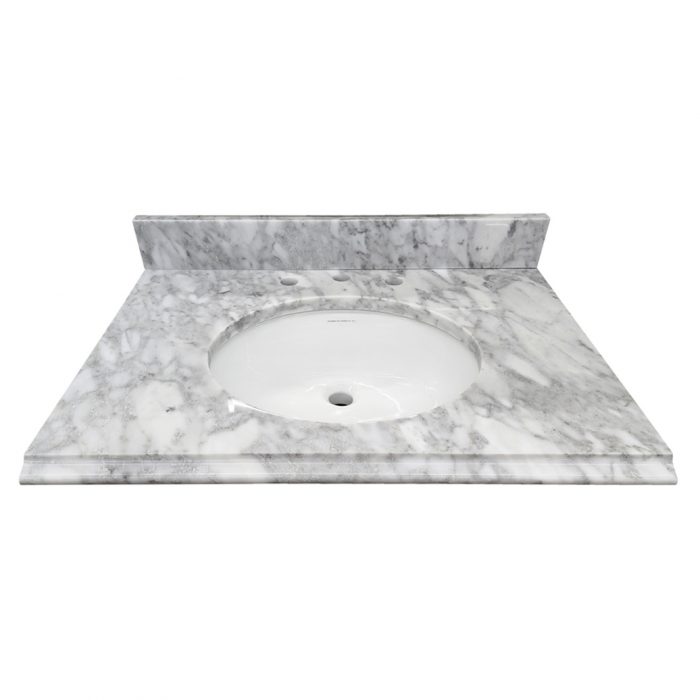 Italian Cararra Marble Oval Vanity Top