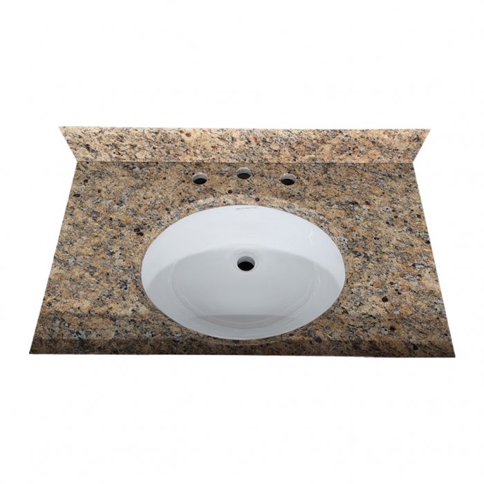 Santa Cecilia Oval Granite Vanity Top - Closeout