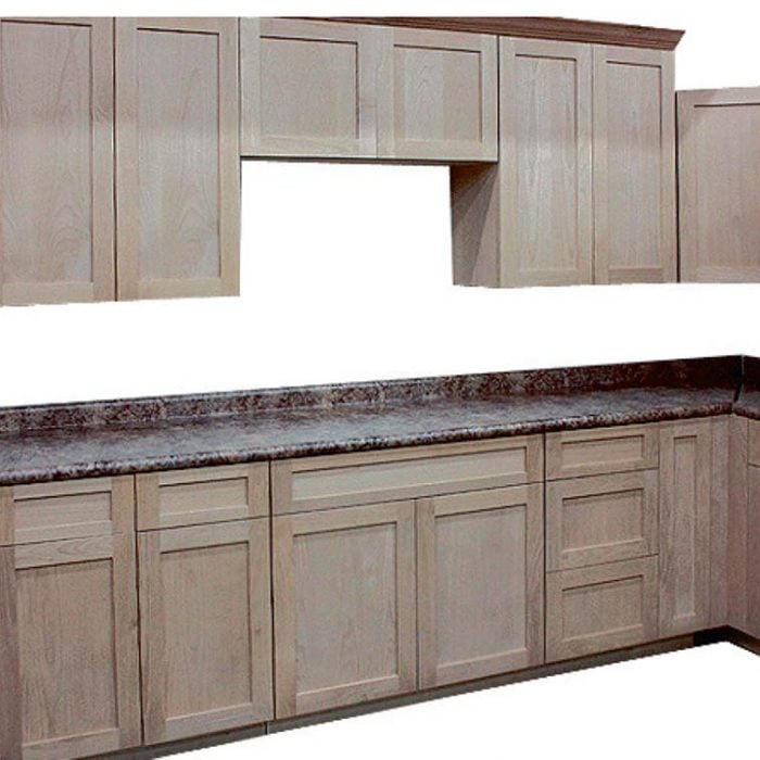 unfinished lancaster alder kitchen cabinets