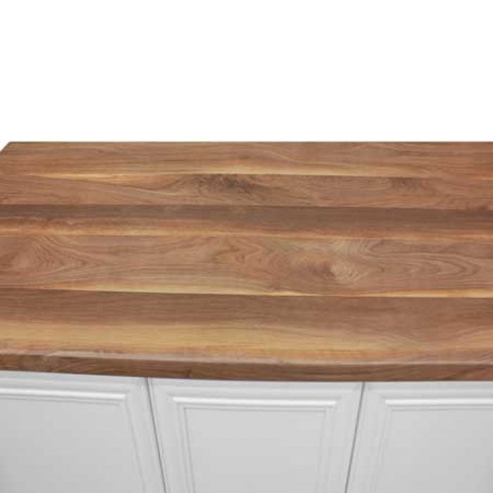 wide plank walnut laminate kitchen counter top