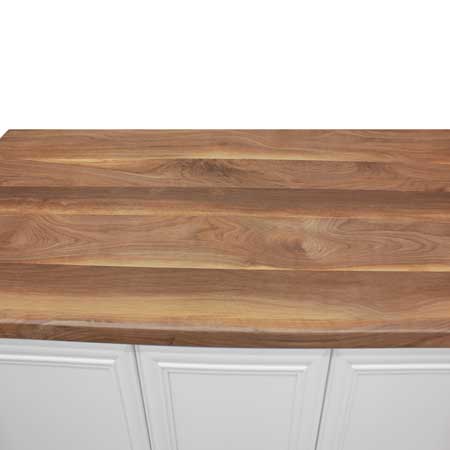wide plank walnut laminate kitchen counter top
