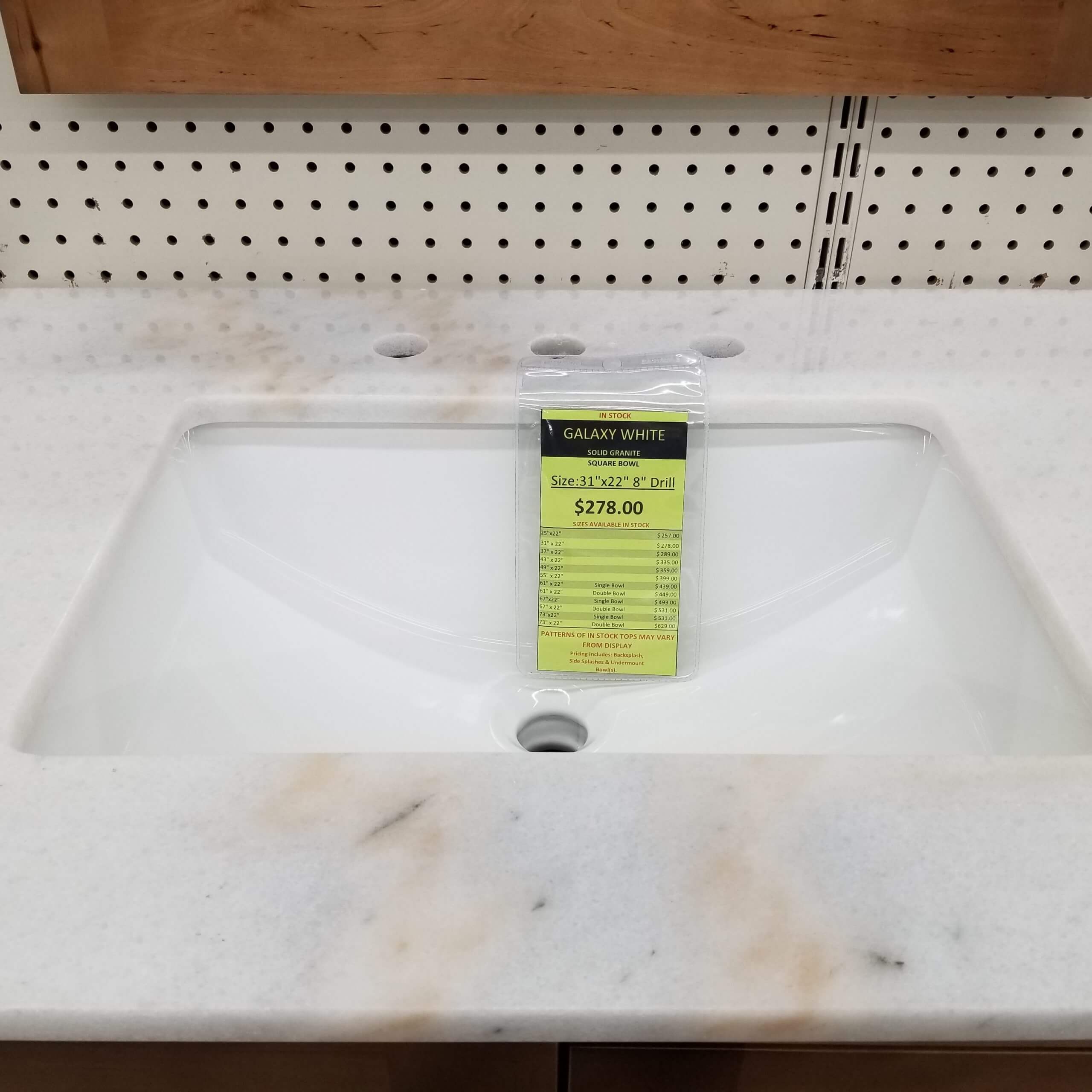 Galaxy White Marble 8 Drill Vanity Top