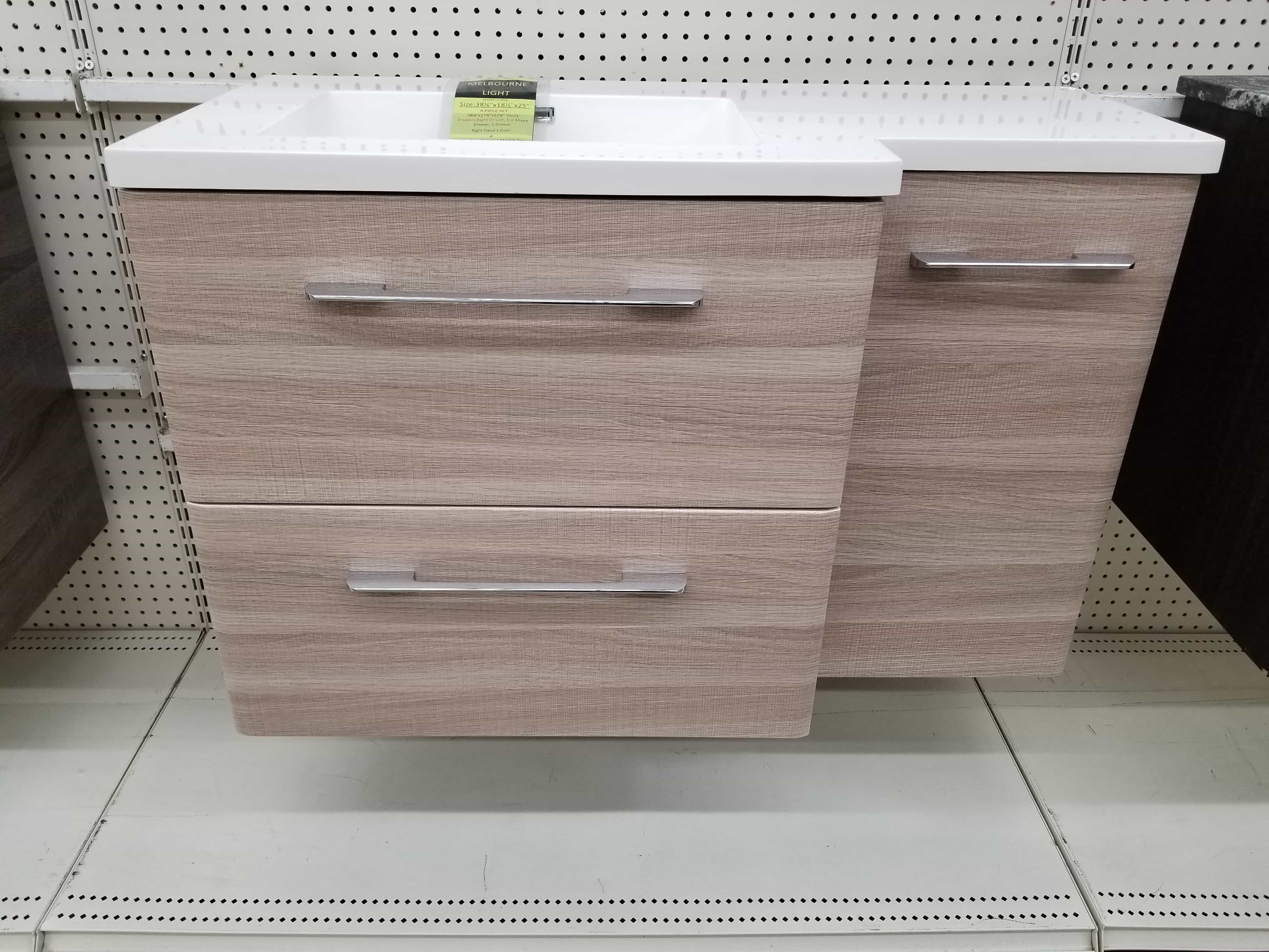 Melbourne Light Wall Hung Vanity Builders Surplus Bathroom Cabinets