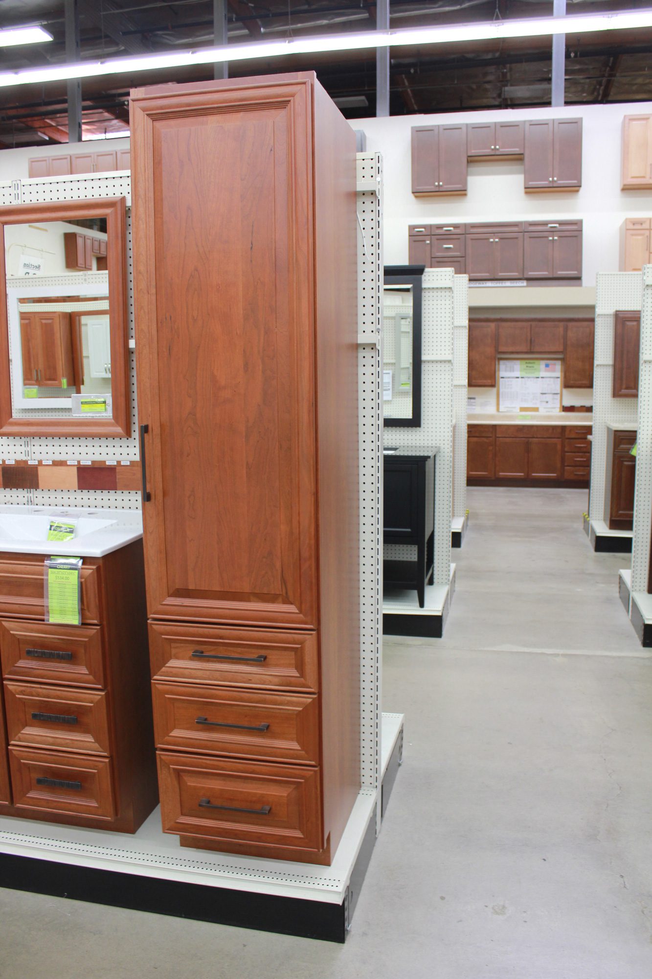 Williamsburg Cherry Linen Cabinet Kitchen And Bathroom Cabinets