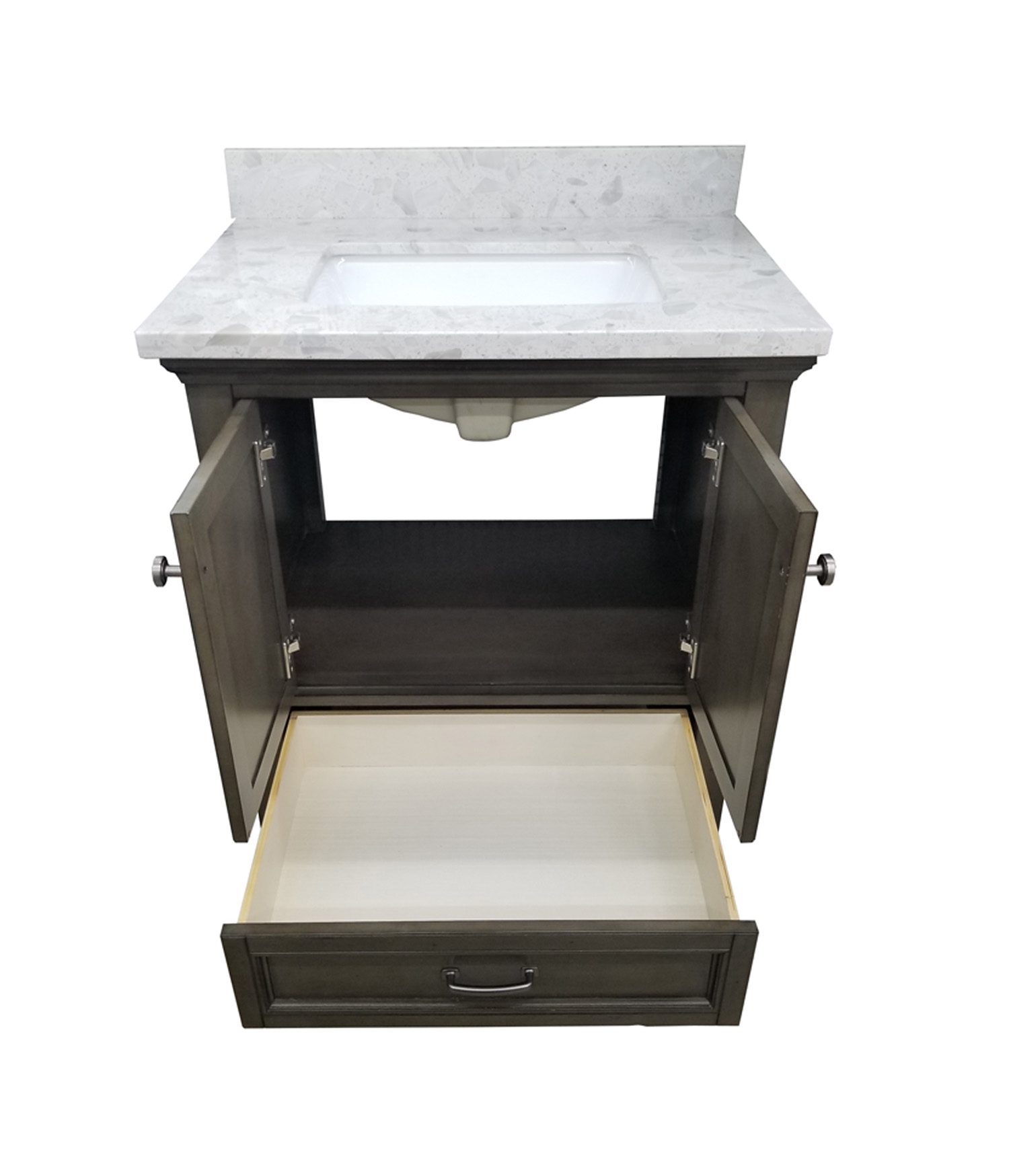 Brantley Distressed Grey Vanity Visit Builders Surplus Today