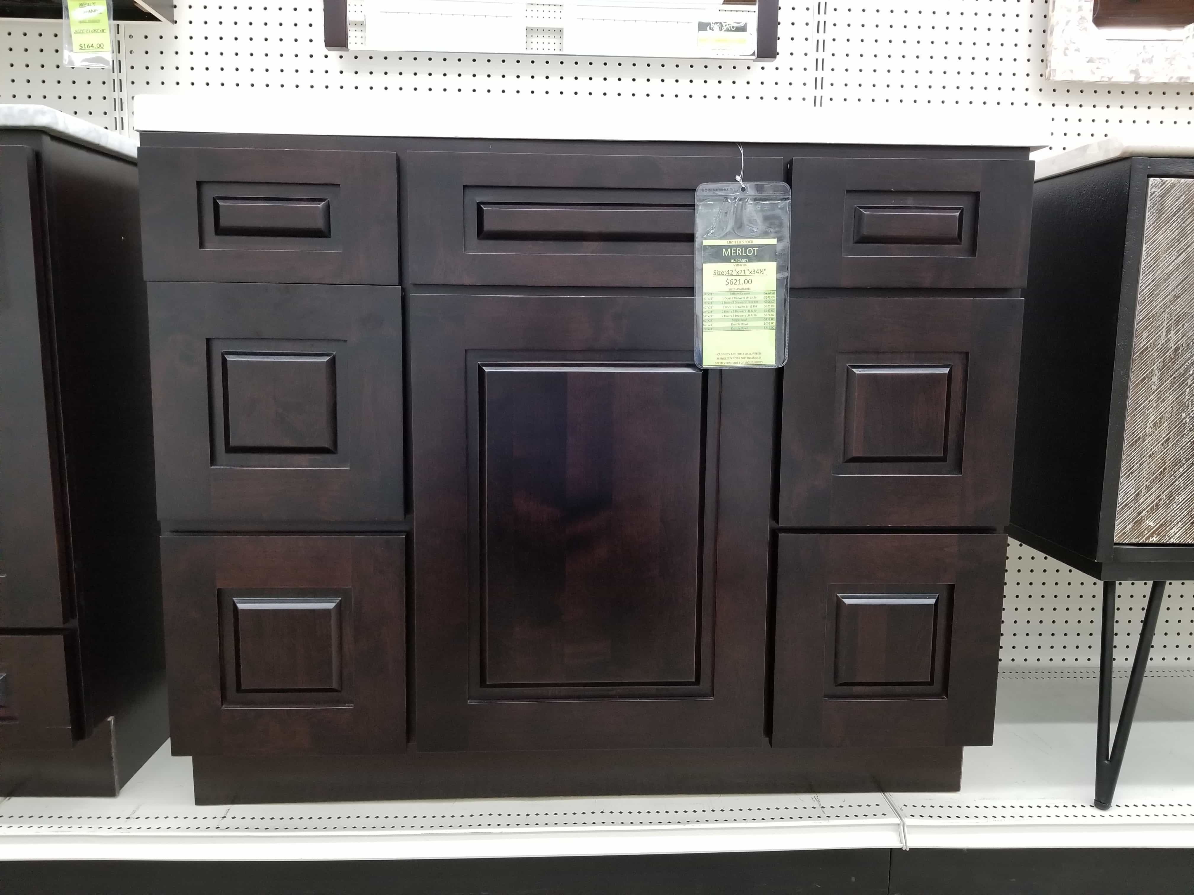 Merlot Burgundy Vanity See Our Vanity Options At Builders Surplus