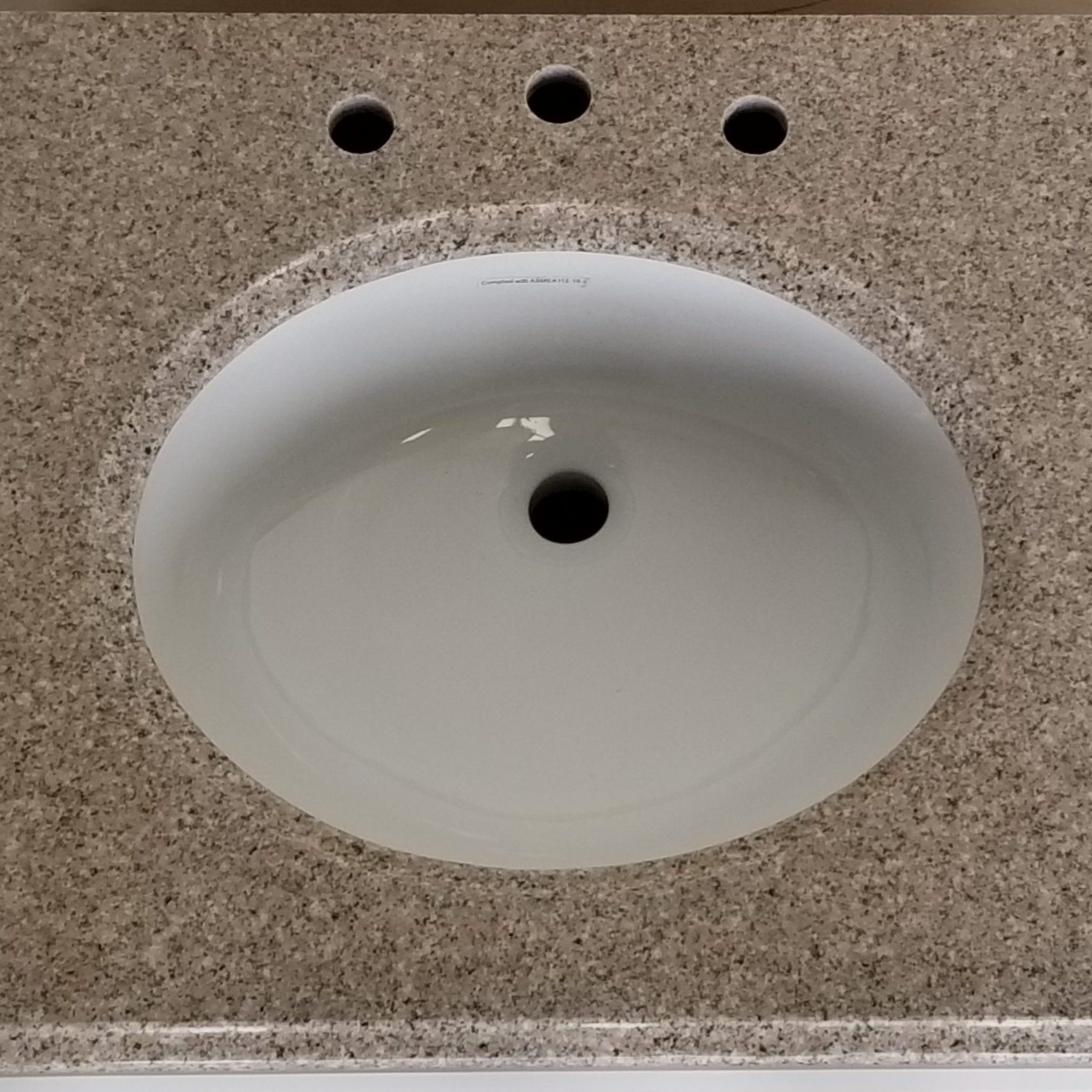 Beige Oval Granite Vanity Top Visit Builders Surplus