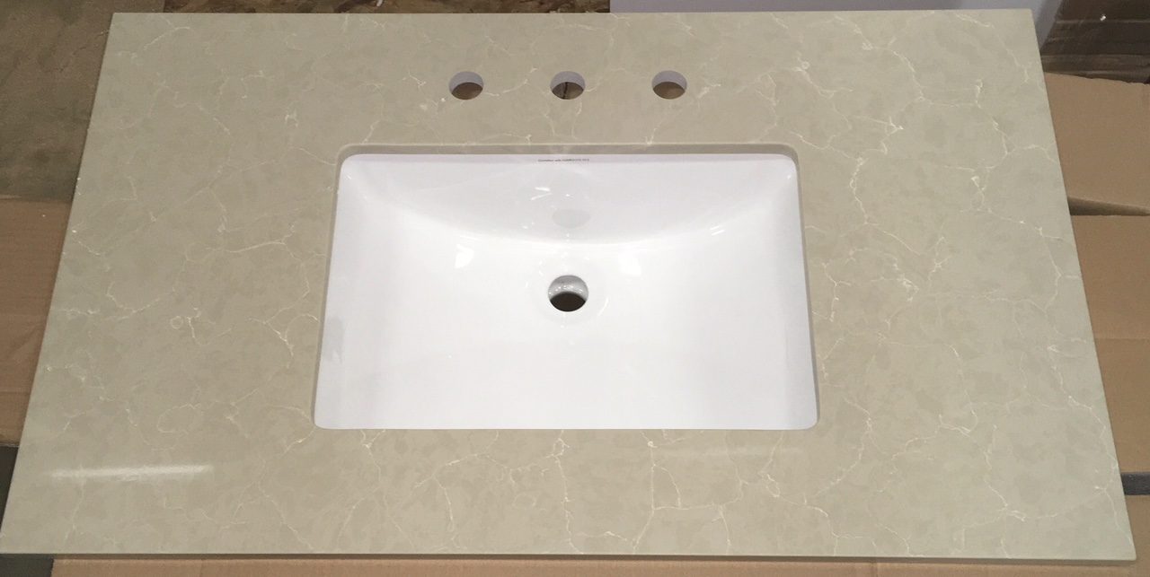 Canyon Sand Quartz Vanity Top See Now At Builders Surplus