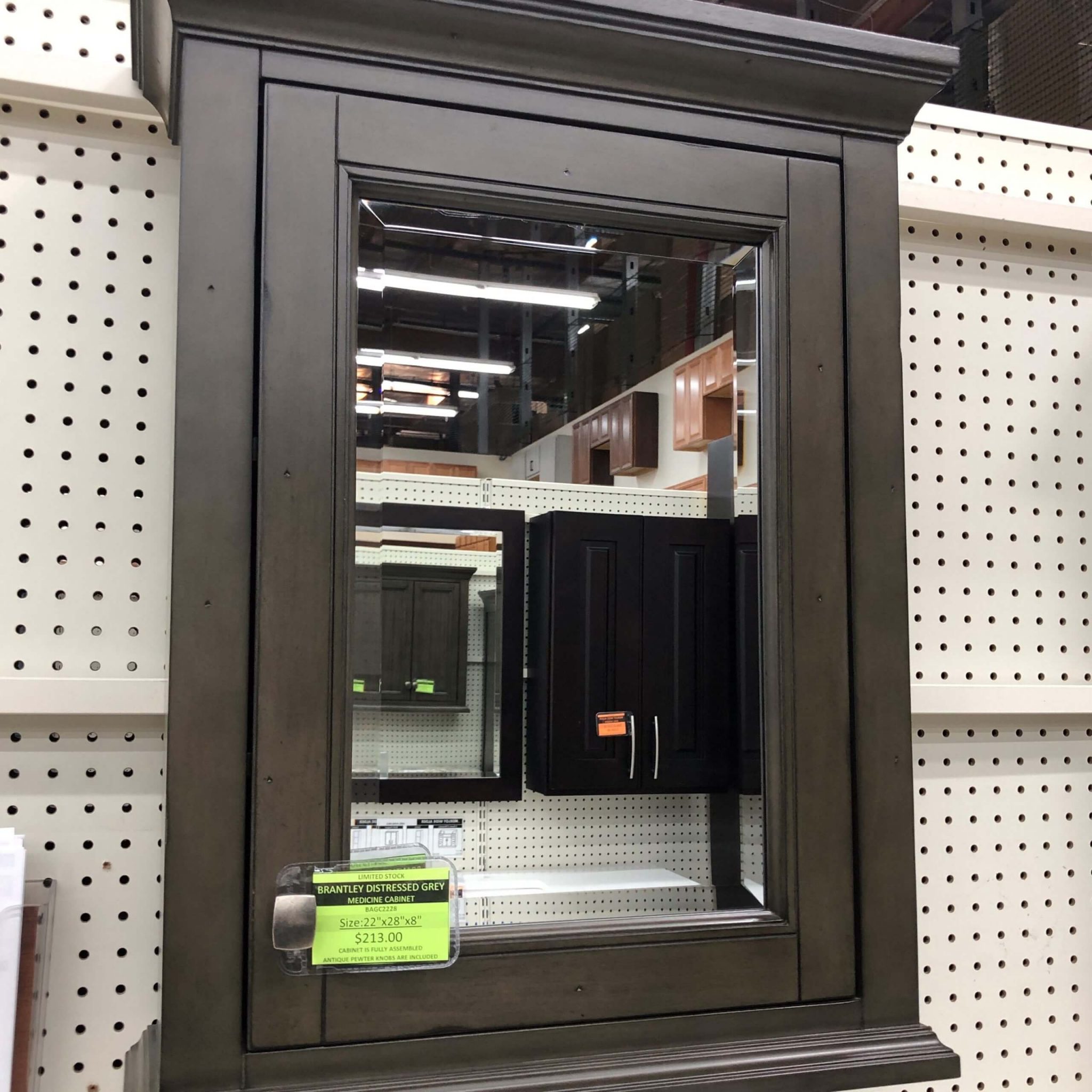 Brantley Distressed Grey Medicine Builders Surplus