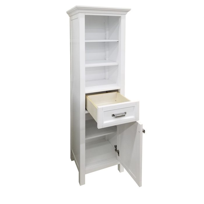 Brantley Harbor White Linen Cabinet - Closeout - Image 2