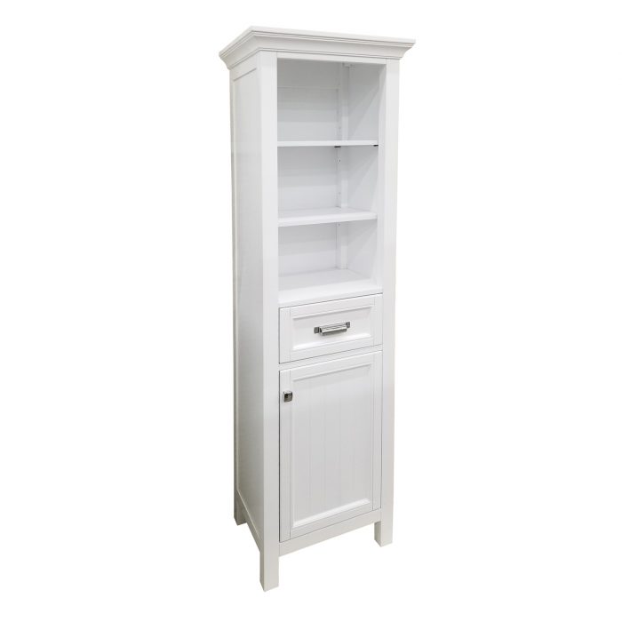 Brantley Harbor White Linen Cabinet - Closeout
