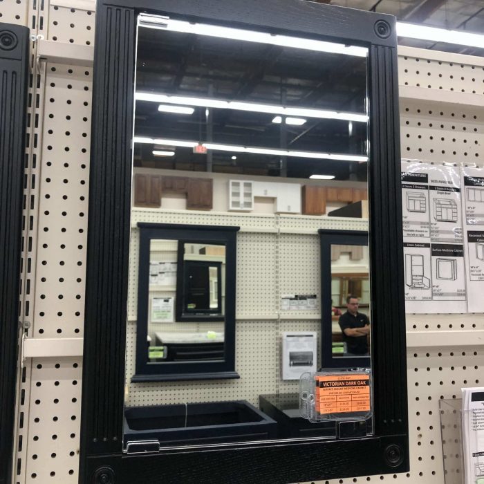 Dark oak medicine cabinet