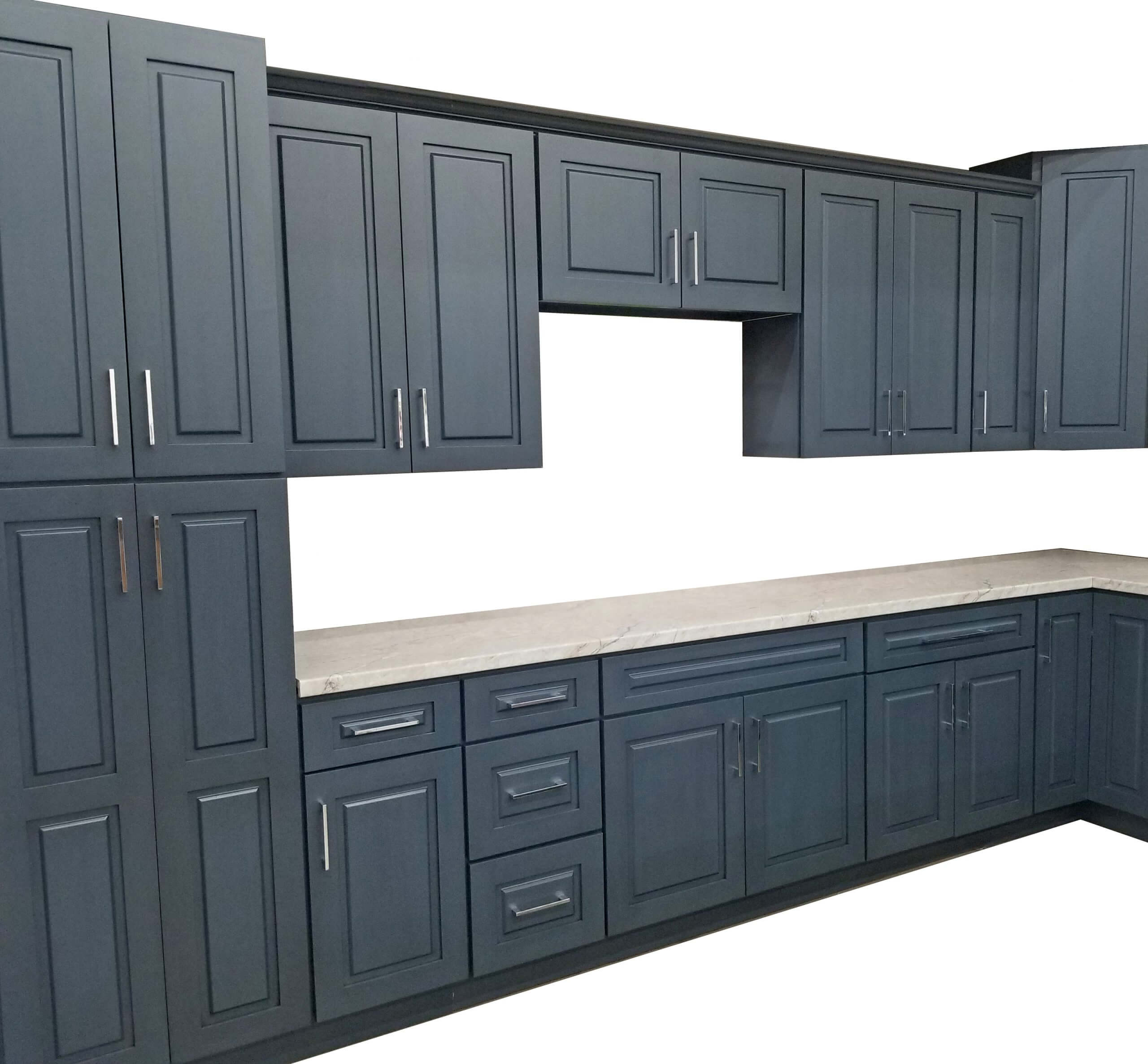 Mystique Blue Kitchen Cabinets