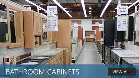 bathroom cabinets wide view