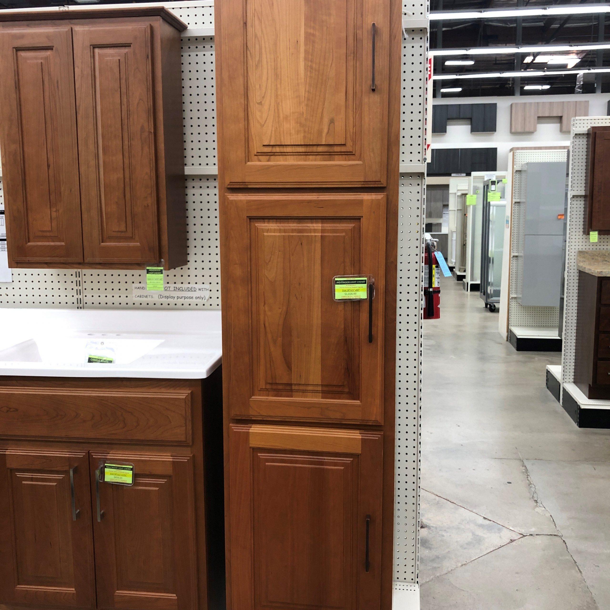 Inglewood Light Cherry Linen Cabinet Builders Surplus