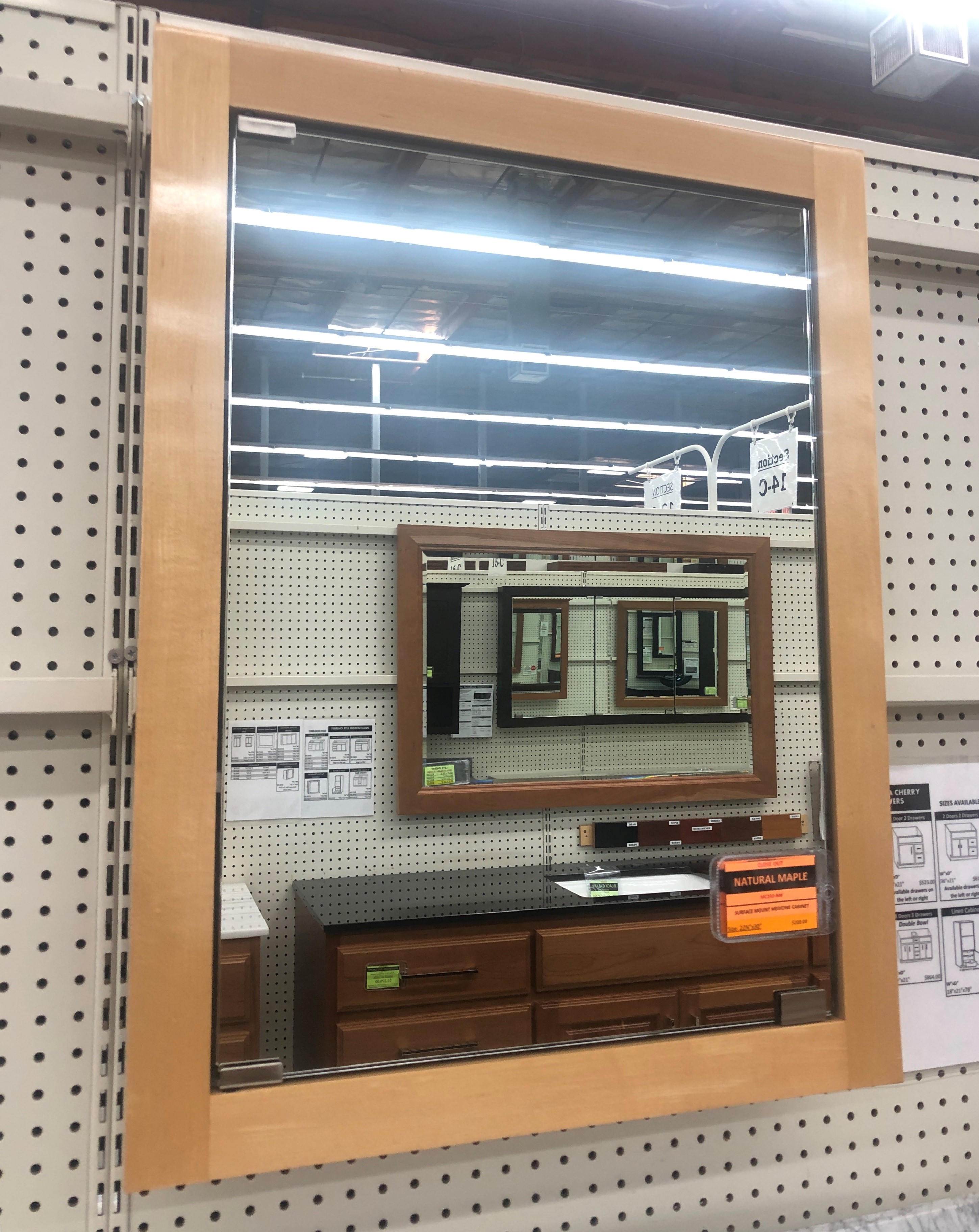 Natural Maple Medicine Cabinet Closeout Builders Surplus