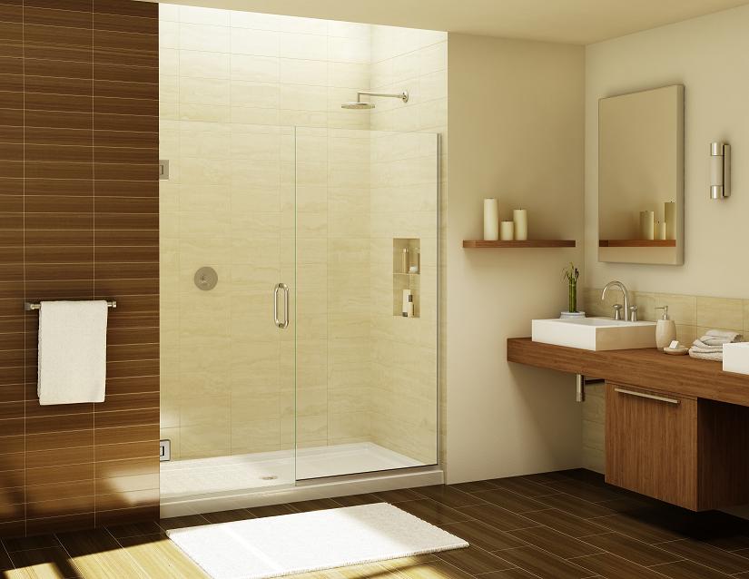 elegant installed shower door