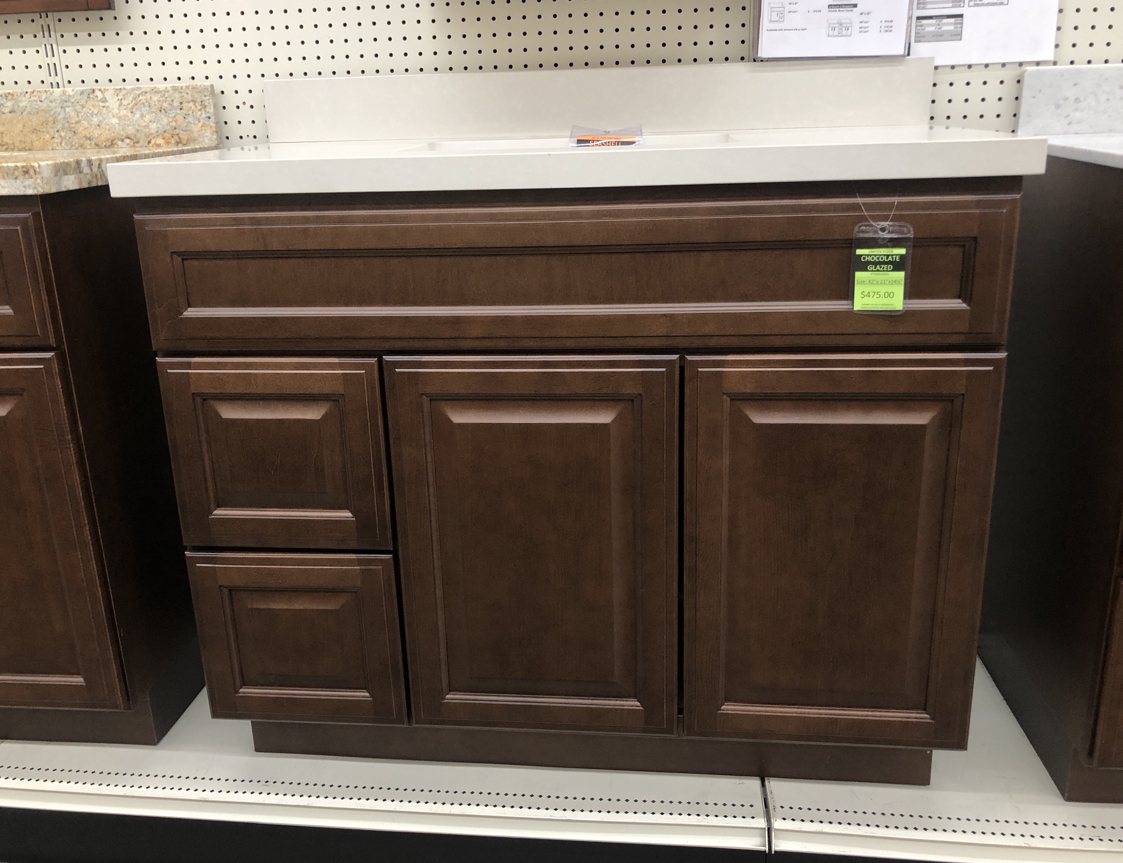 Glazed Chocolate Vanity Builders Surplus Wholesale Kitchen And