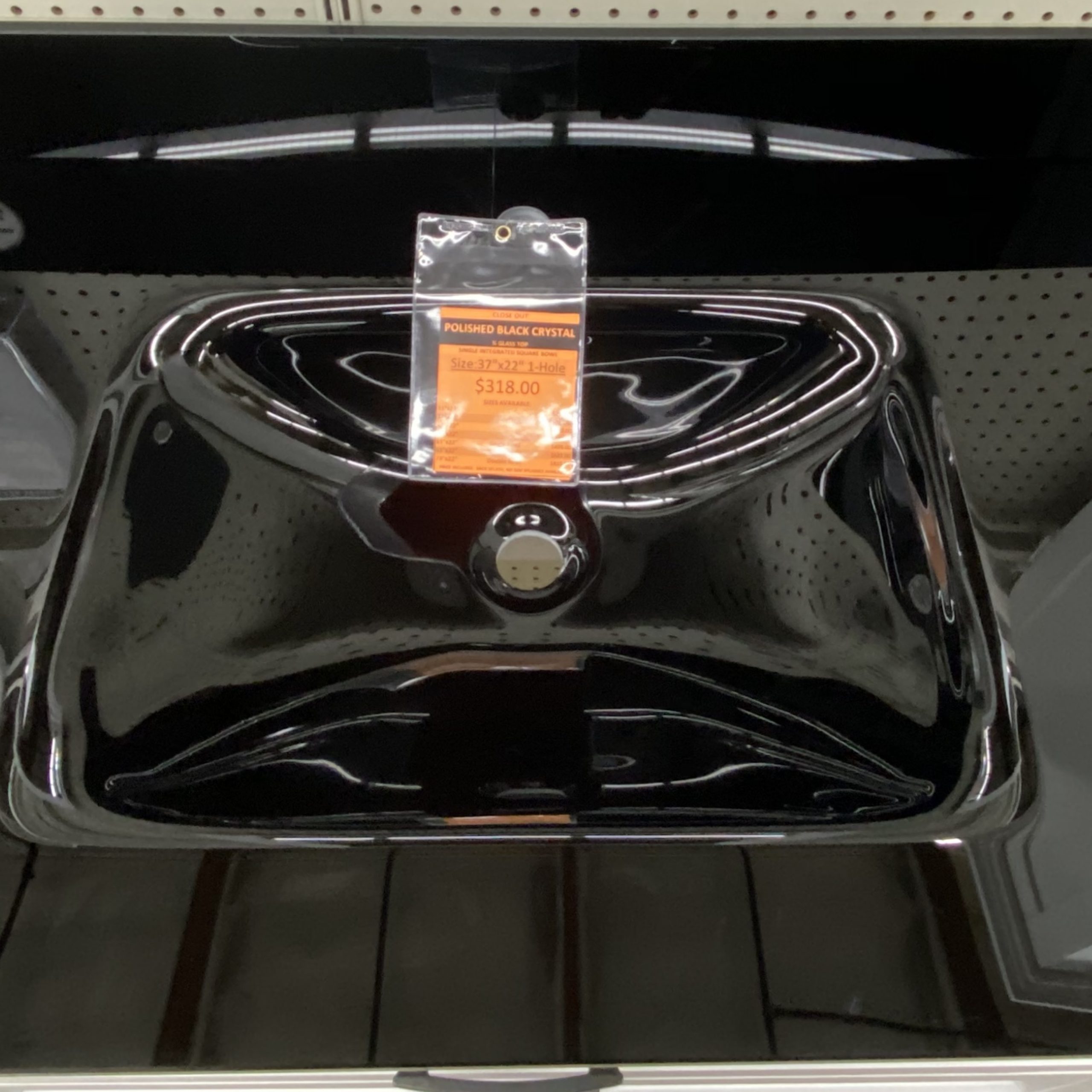 Polished Black Crystal Glass Vanity Top Shop Our Showroom at Builders