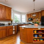 open shelving rustic kitchen