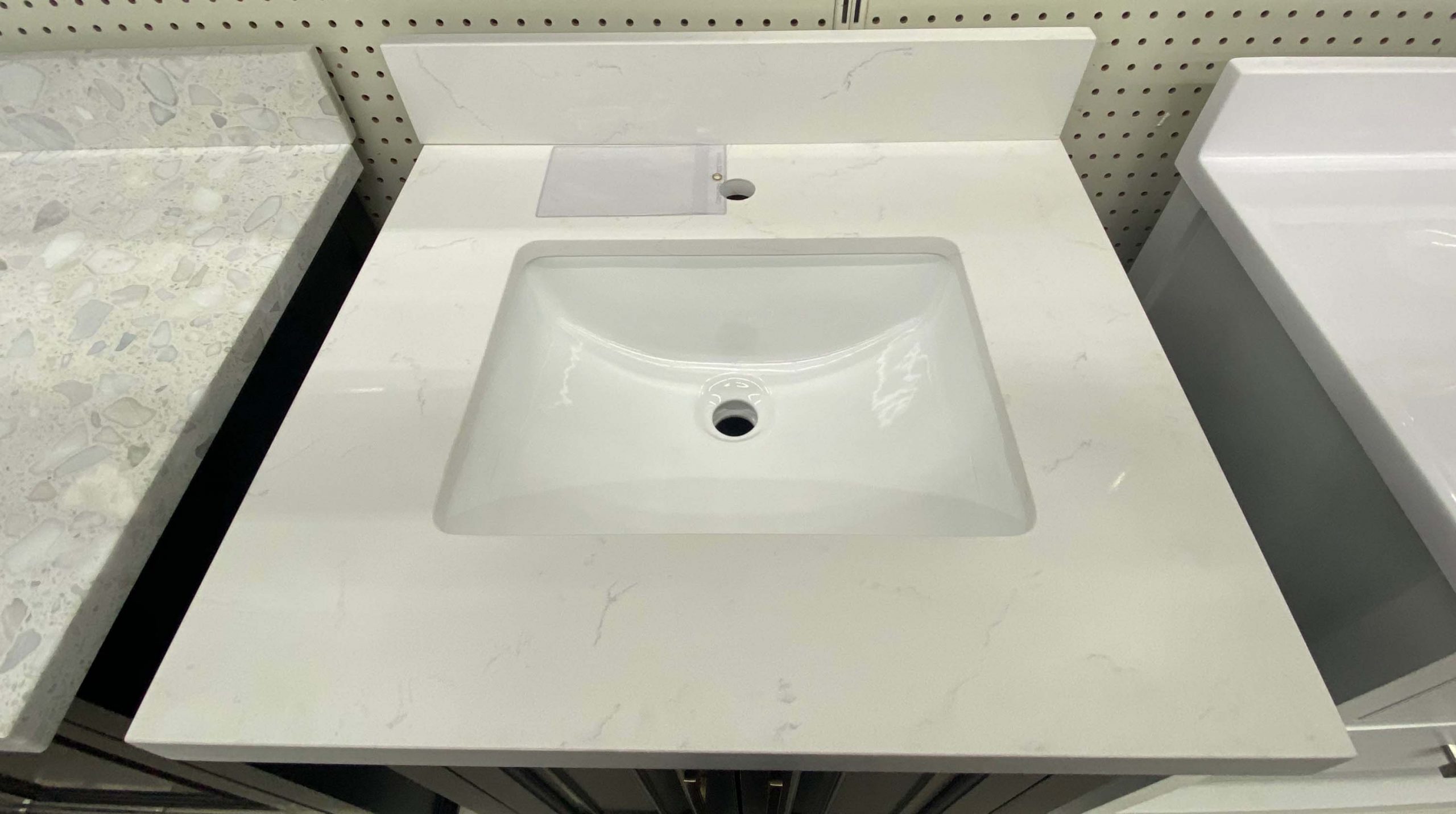 Calcatta Quartz Vanity Top Shop Our Showroom at Builders Surplus