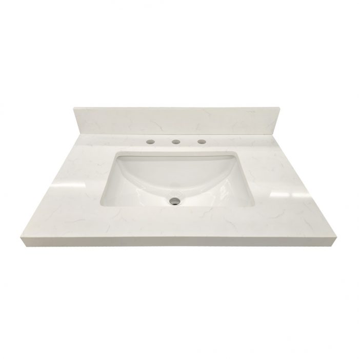 Calcatta Quartz 8" Drill Vanity Top
