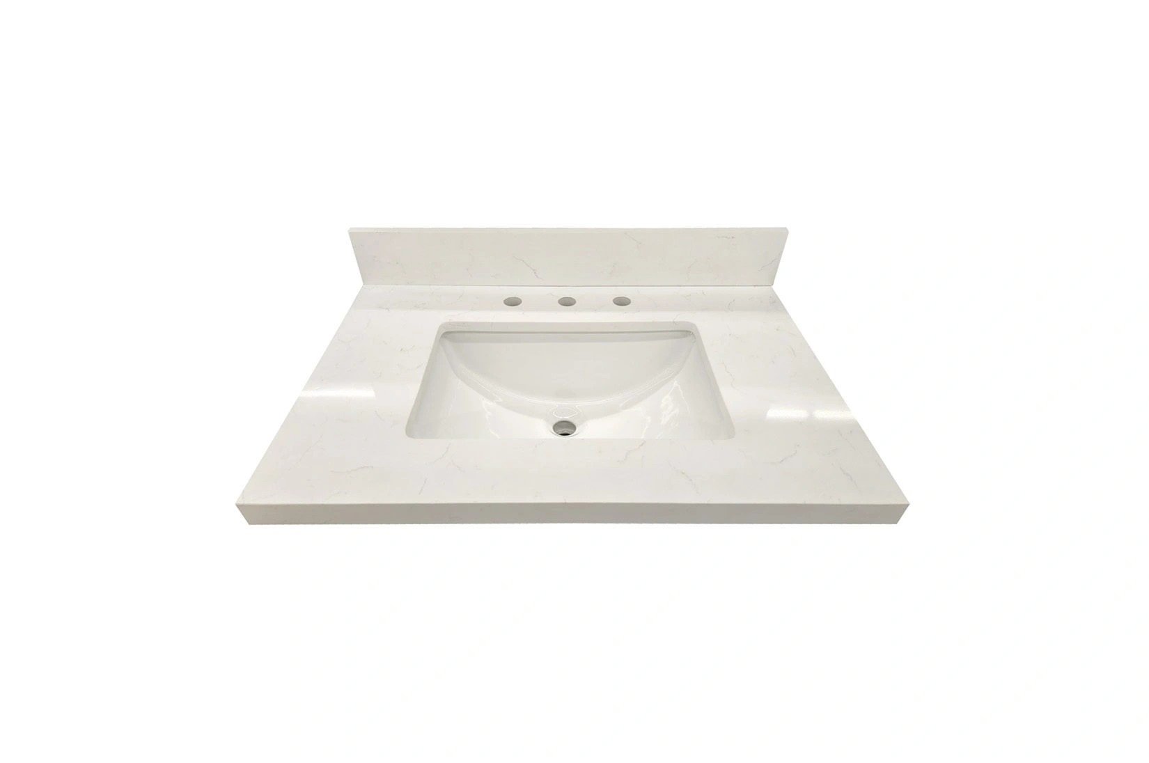 Calcatta Quartz 8″ Drill Vanity Top