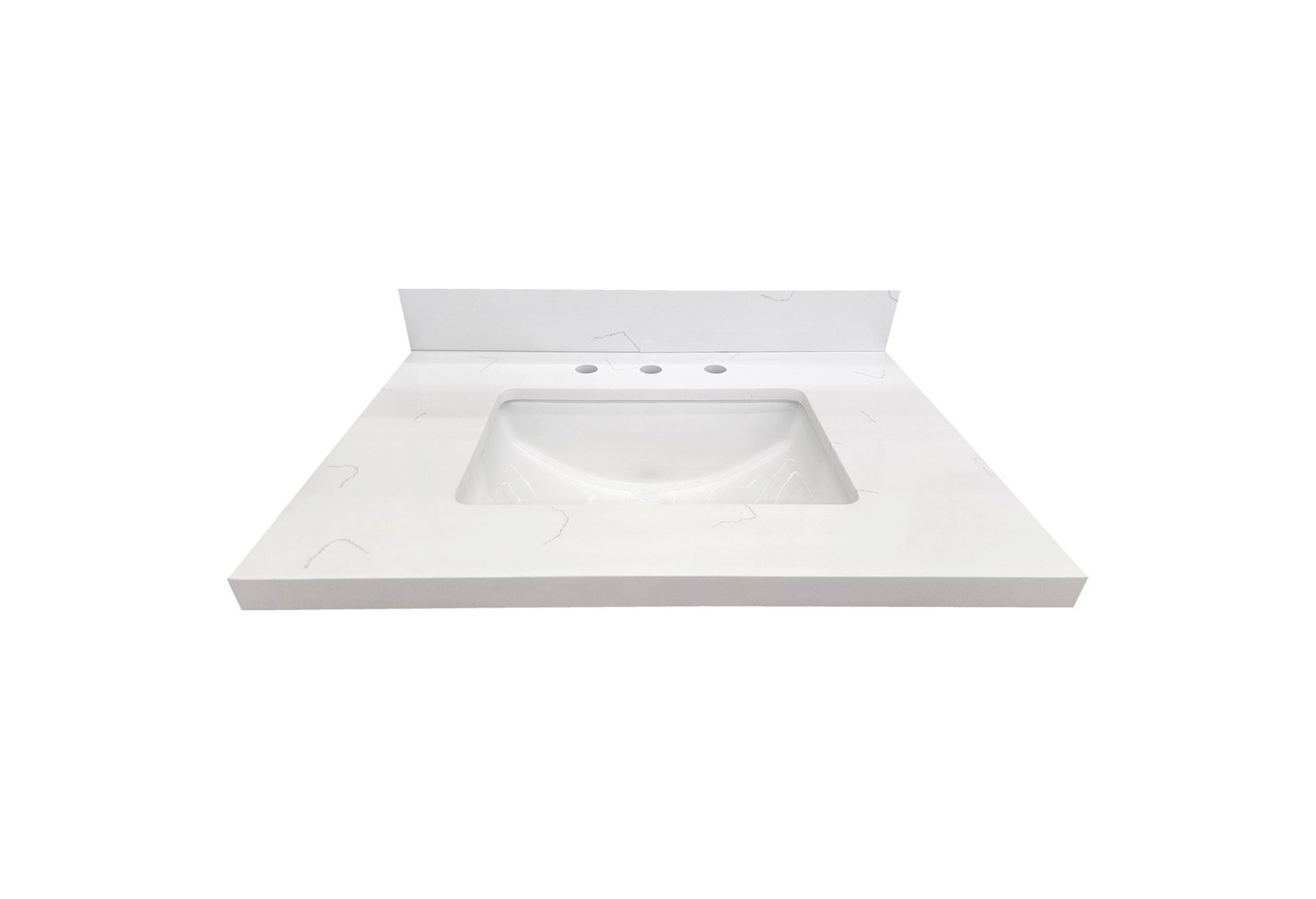 Calcatta Quartz 8" Drill Vanity Top - Image 3