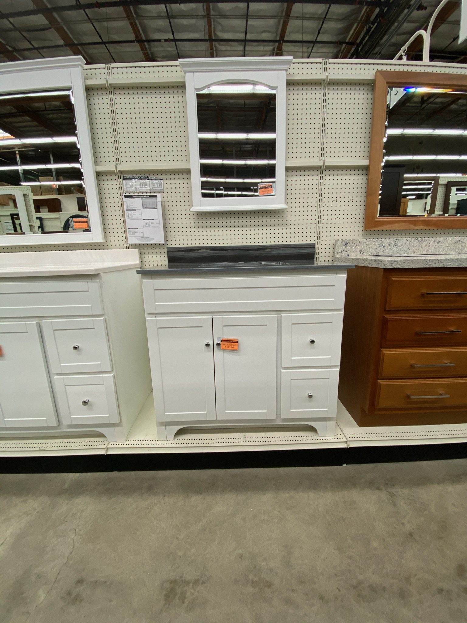 Worthington White Vanity Vanities Builders Surplus