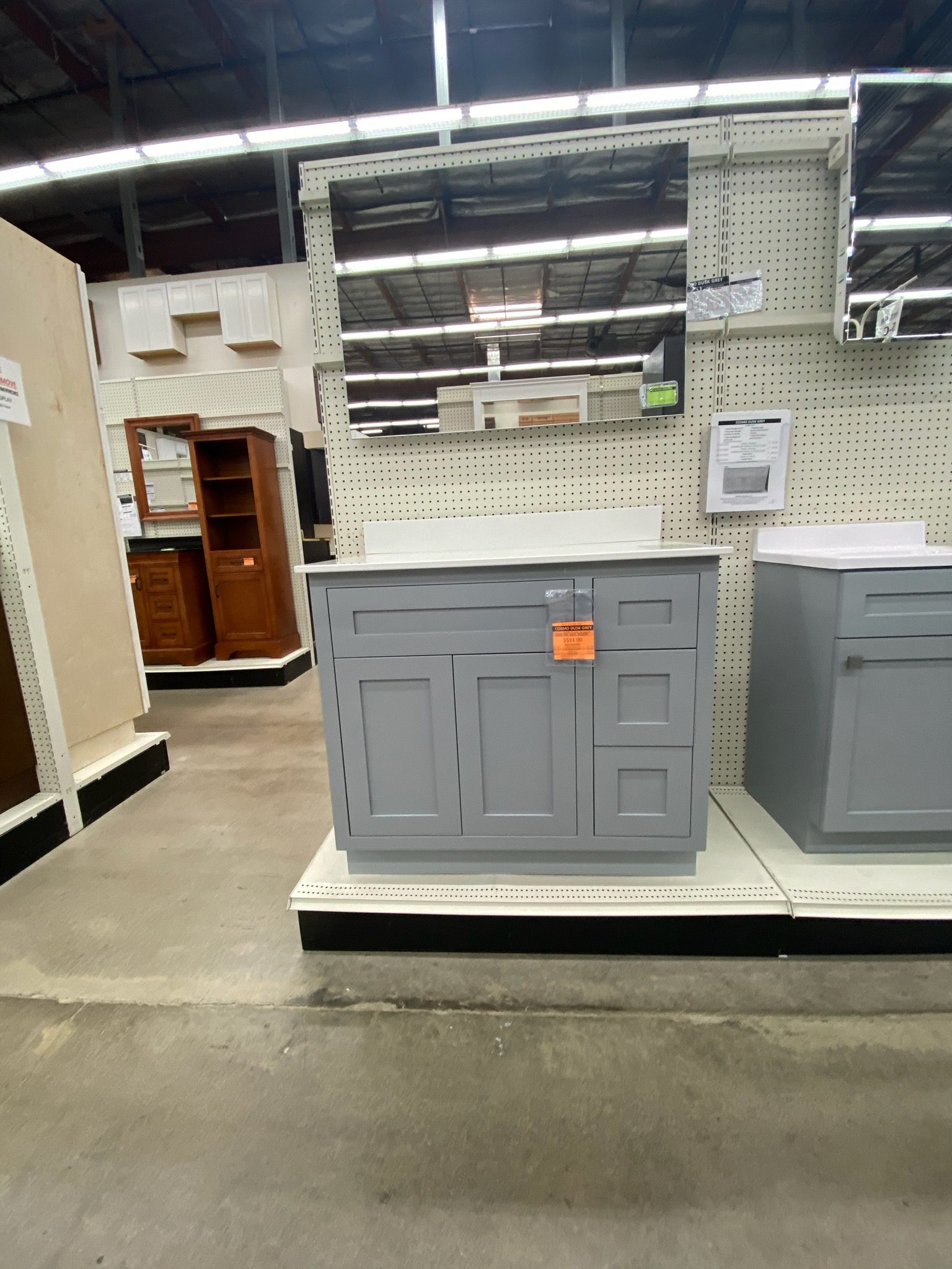 Cosmo Dusk Grey Vanity Closeout Builders Surplus Wholesale
