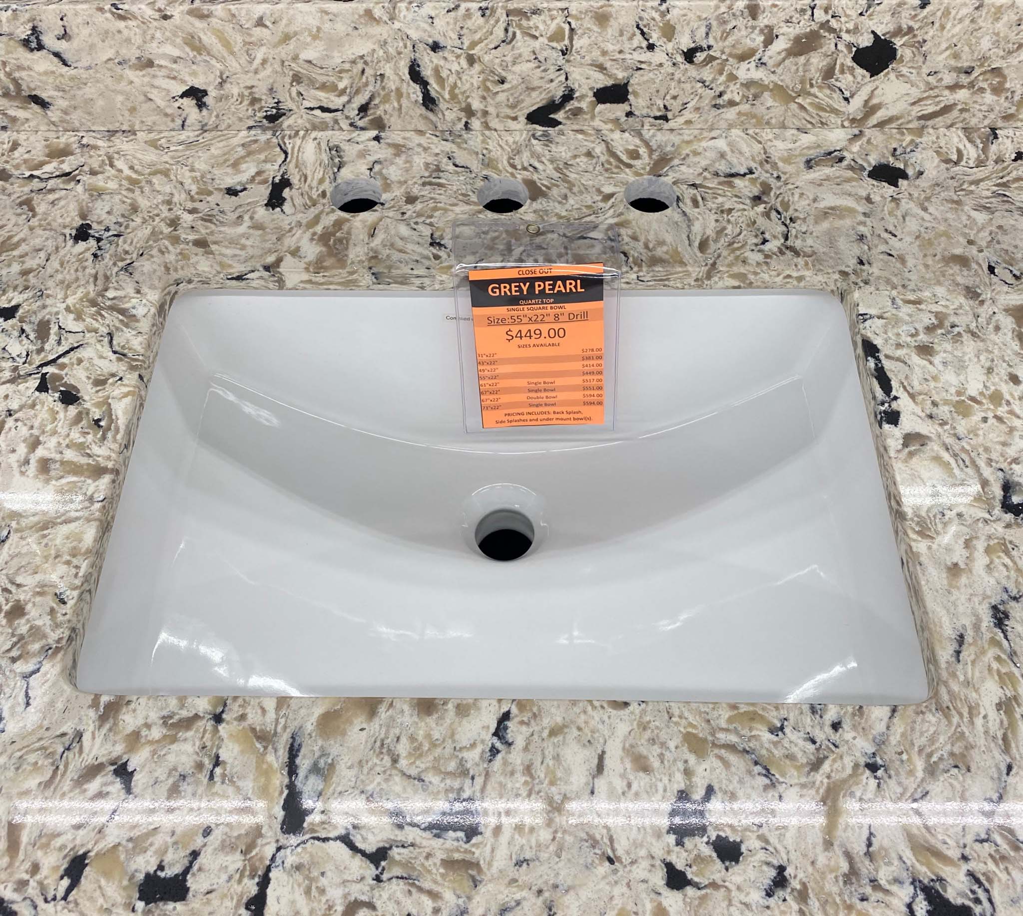 Grey Pearl Quartz Vanity Top Get Now At Builders Surplus