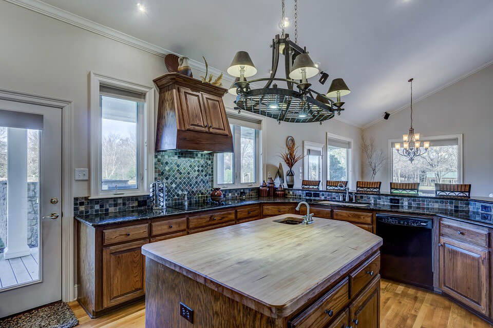 kitchen island view