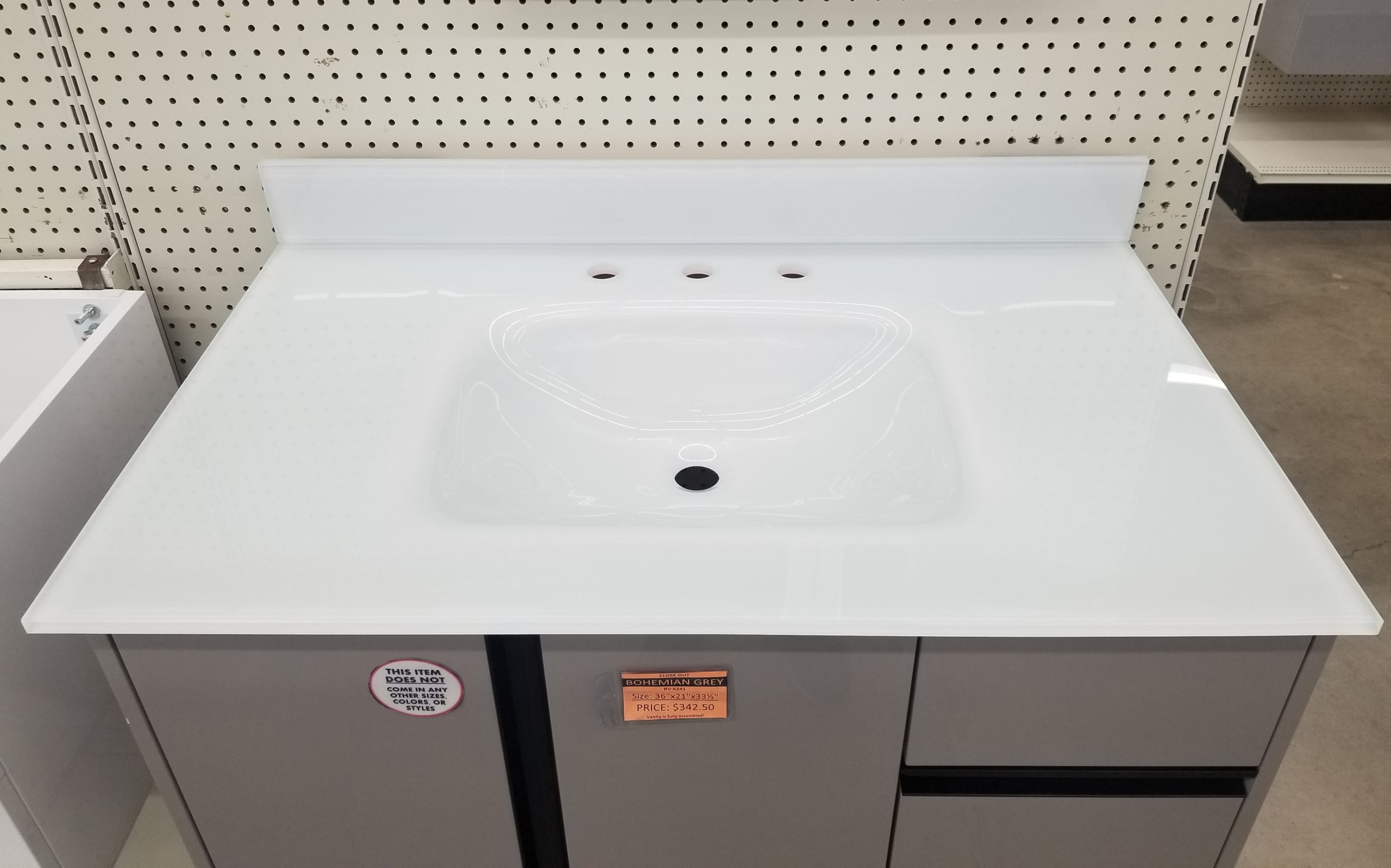 Polished Super White Glass Vanity Top, What Size Vanity Top Do I Need
