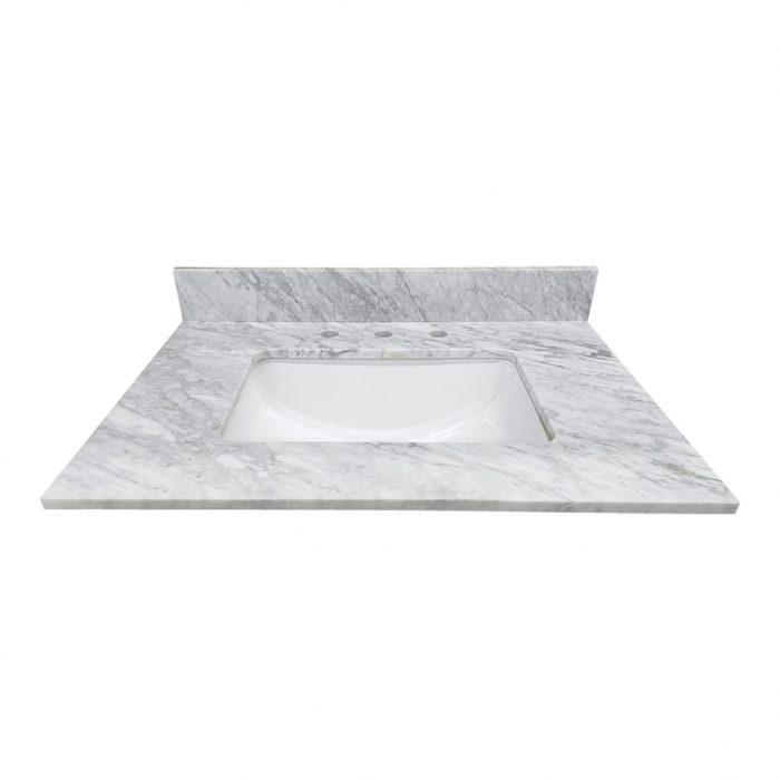 White Carrara Marble Vanity Top