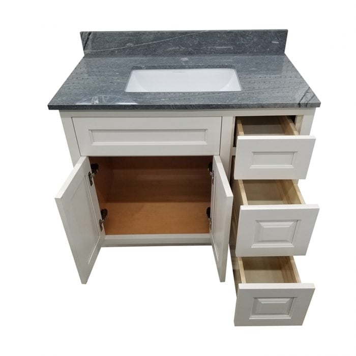 Bania Raised Panel White Vanity - Image 4