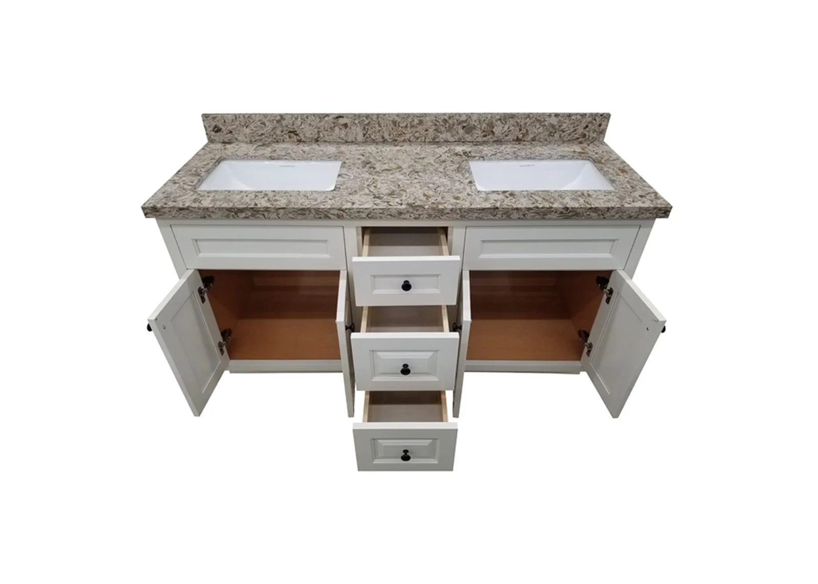 Bania Raised Panel White Vanity - Image 4