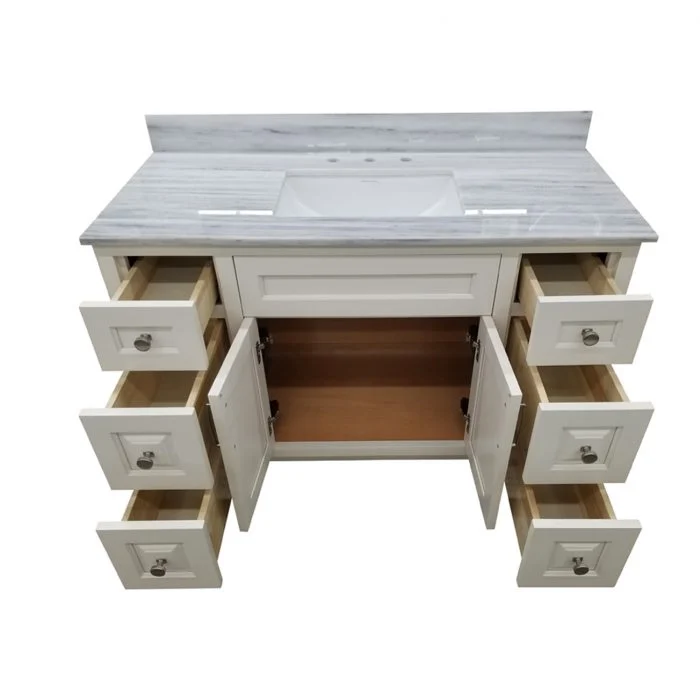 Bania Raised Panel White Vanity - Image 2