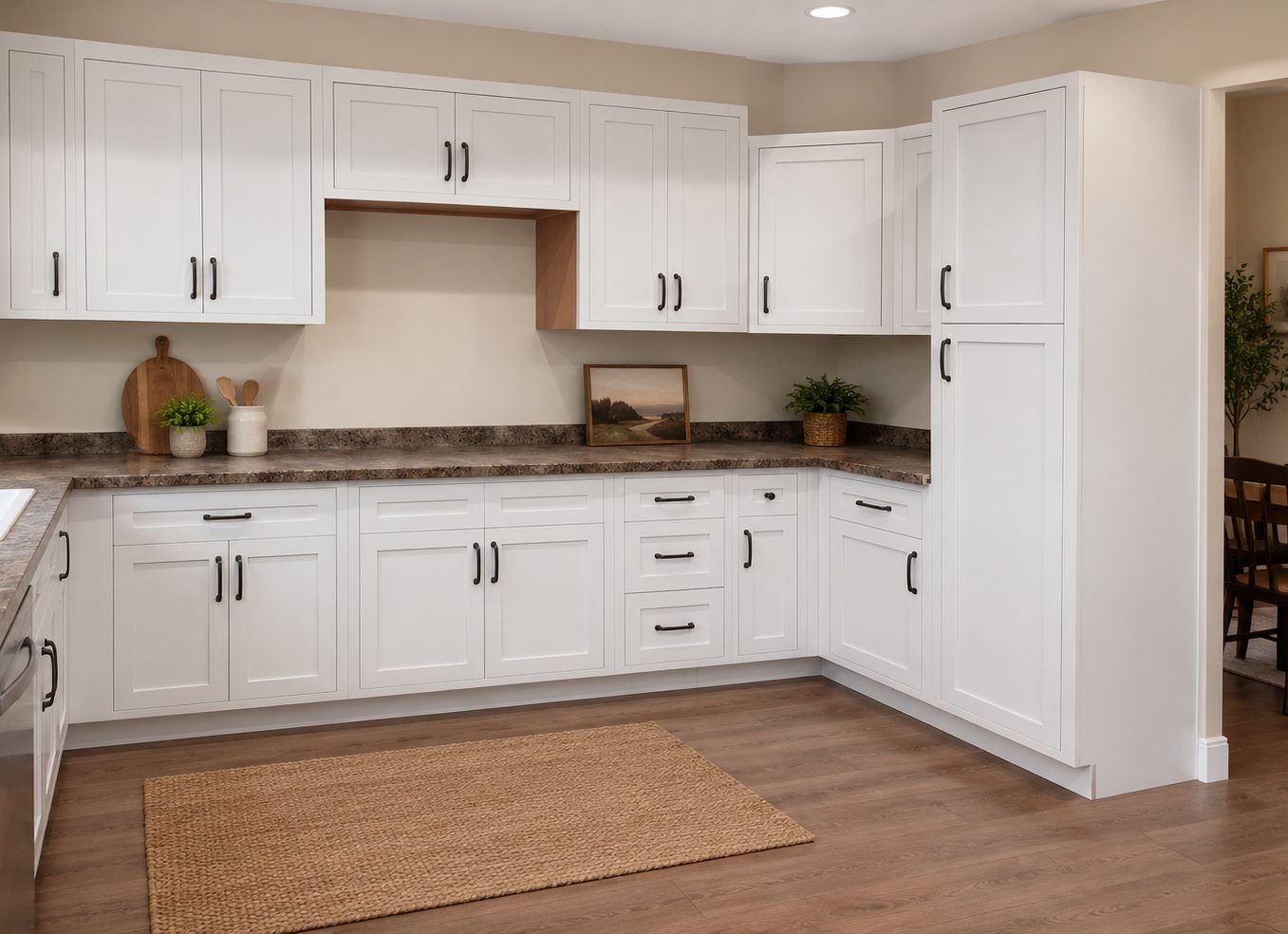 Moderna Shaker White Kitchen Cabinets