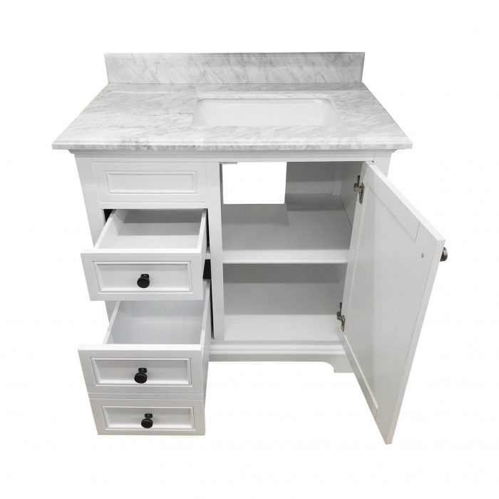 Iconic White Vanity & Top Combo