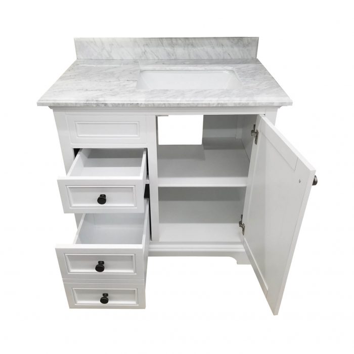 Iconic White Vanity & Top Combo