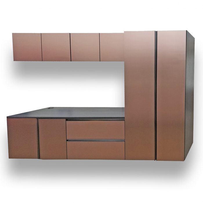 Wall Hung Deluxe Garage Cabinets (Rose Gold) - Closeout