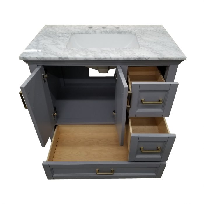 Bryson Grey Vanity & Top - Closeout - Image 4
