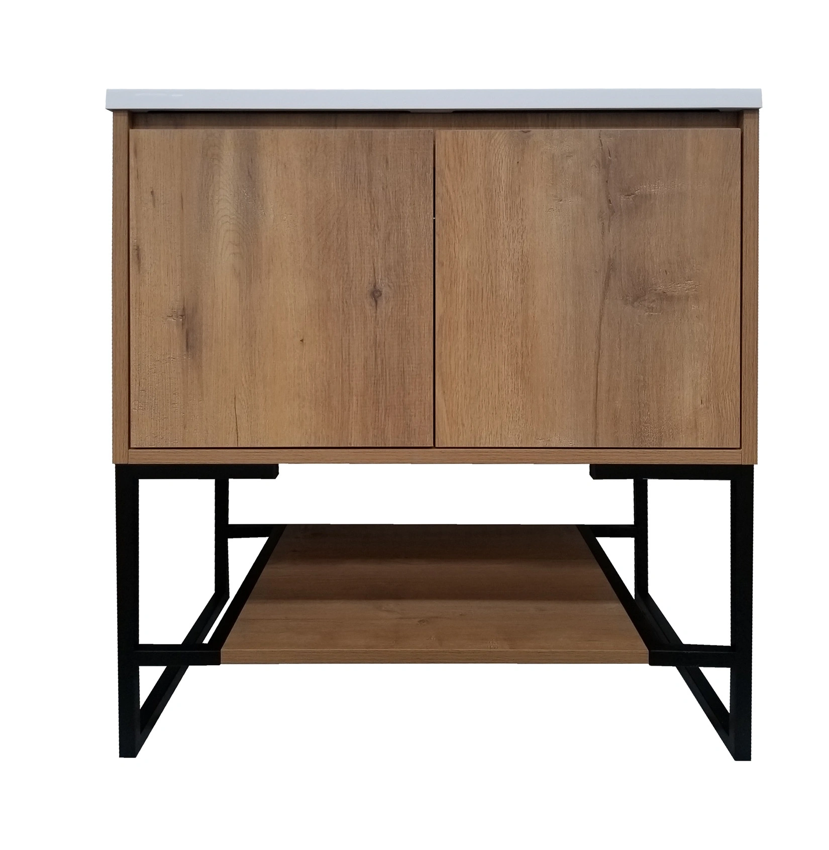 Bronson Oak Vanity & Top Combo