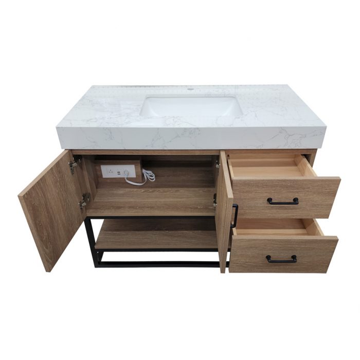 Evita Natural - Black Frame Vanity & Top - Image 2