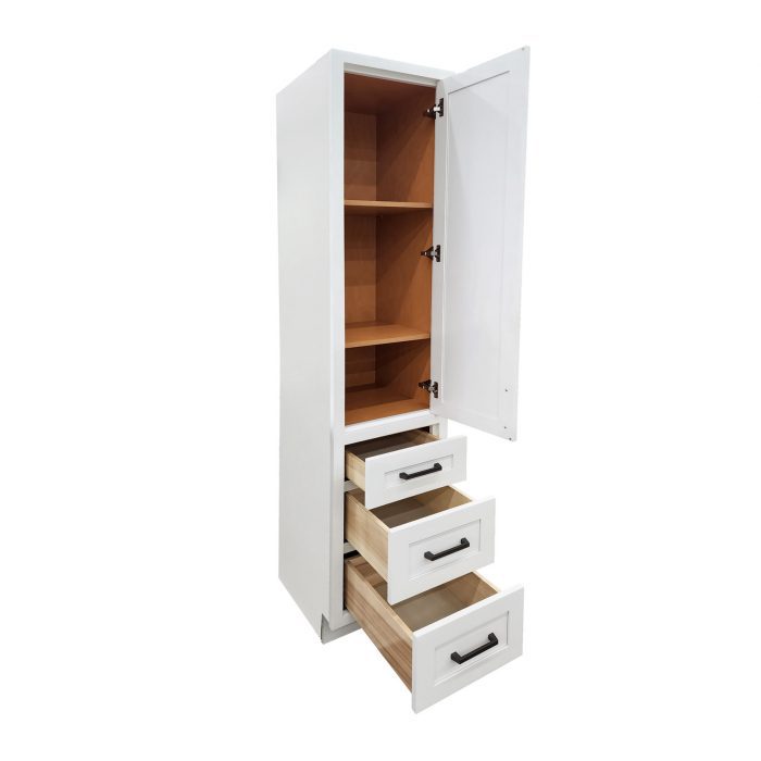 Moderna Shaker White Linen Cabinet - Image 2